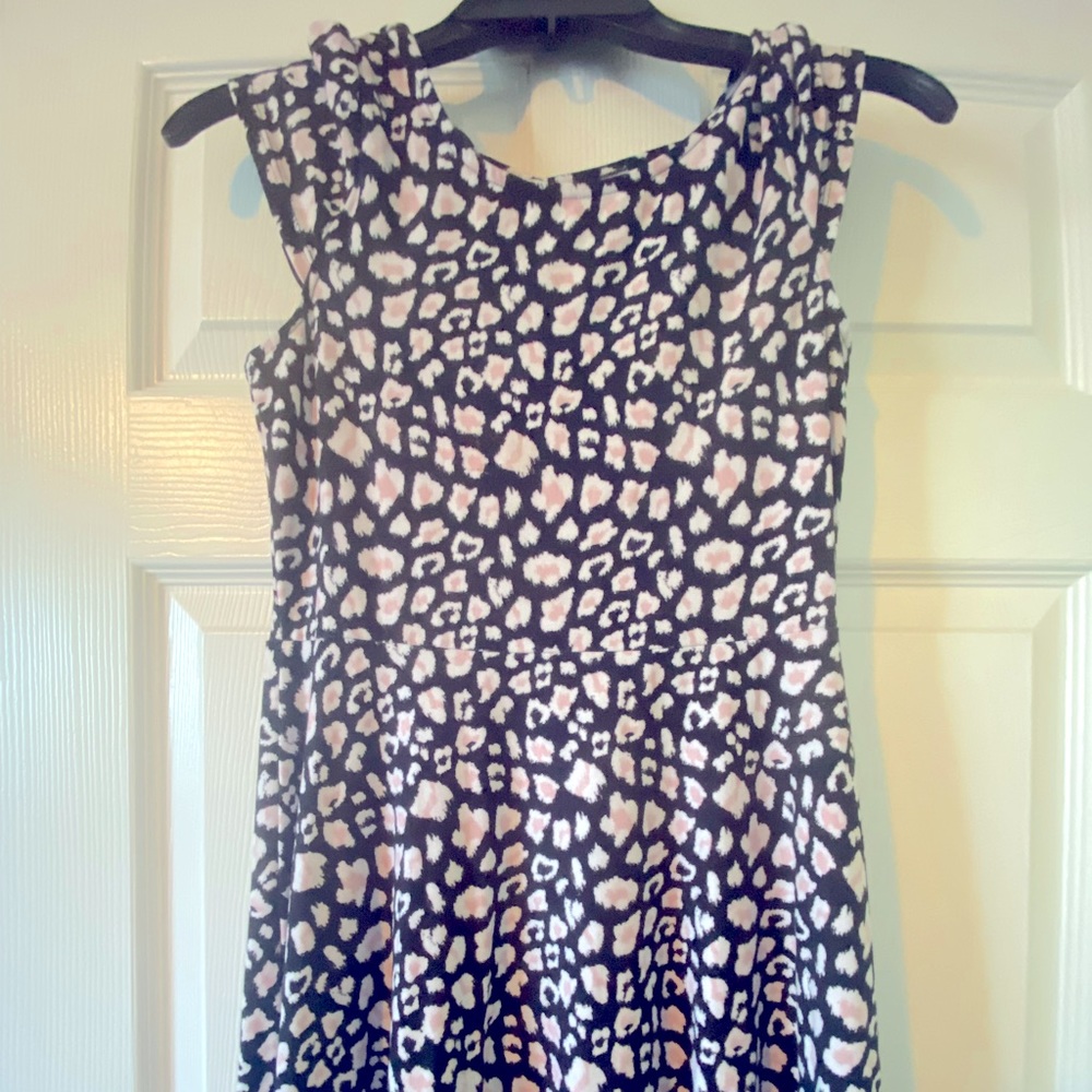 Black cheetah print dress